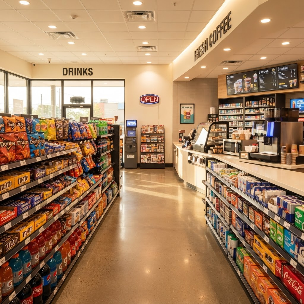 Sinopec Shepparton convenience store interior
